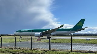 Aer Lingus A330 vacating runway 28L at Dublin 2 [upl. by Churchill]