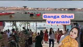 Ganga Ghat of Varanasi  Varanasi Ghat Flood 2024 Ganga Snan Varanasi  वाराणसी में गंगा स्नान [upl. by Imorej]