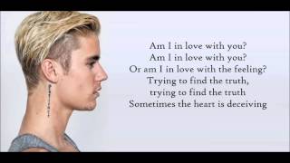 Justin Bieber  The Feeling ft Halsey Lyrics [upl. by Natek]