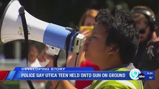 Police say Utica teen held on to gun on ground [upl. by Anemolif94]