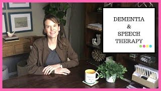 Dementia and Speech therapy [upl. by Iggam]