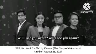 Previously on DZRH Lyric Sessions quotWill You Wait For Mequot by Kavana [upl. by Batory]