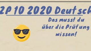 ZP 10 2020 Deutsch  Das musst du wissen [upl. by Etteroma]