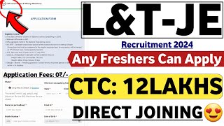 LampT RECRUITMENT 2024  FRESHER CTC 12LPA  MNC JOBS JOB VACANCY 2024 LampT JOBS 2024  LATEST JOBS [upl. by Croft578]