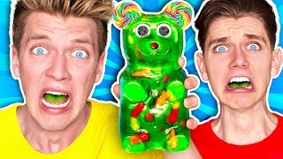 Mixing Every Sour Candy WORLDS SOUREST GIANT GUMMY Learn How To Make DIY Food Prank Challenge [upl. by Ahsienak949]