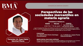 Perspectivas de las sociedades mercantiles en materia agraria [upl. by Niletac348]