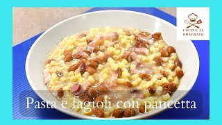 Pasta e fagioli con pancetta  velocissima pronta in pochi minuti [upl. by Ecikram]