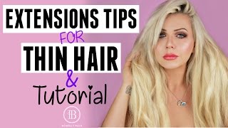 EXTENSIONS FOR THIN  FINE HAIR TIPS TRICKS amp TUTORIAL  BOMBAY HAIR [upl. by Love701]