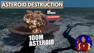 Asteroid Impact Destruction Comparison [upl. by Finny60]