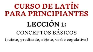 LECCIÓN 1 CONCEPTOS BÁSICOS sujeto predicado objeto verbo copulativo [upl. by Nylauqcaj]