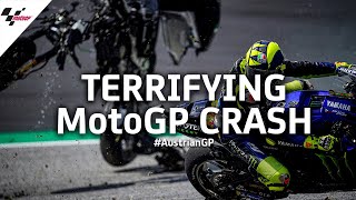 Terrifying MotoGP™ crash from every angle  AustrianGP 2020 [upl. by Bryan]