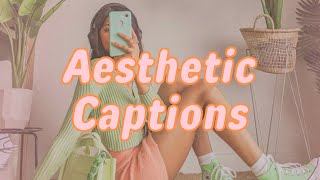 20 AESTHETIC INSTAGRAM CAPTION IDEAS [upl. by Irrok376]