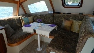 Skoota28 power catamaran walkround interior and deck [upl. by Cykana]