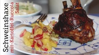 Rezept  Gegrillte Schweinshaxe mit KartoffelRuccolaSalat Red Kitchen  Folge 146 [upl. by Tally24]