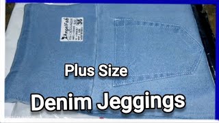 Plus Size Womens Jeggings Unboxing And Review  Denim Jeggings Review  meesho  plussize [upl. by Nnyre]