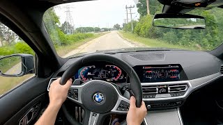 2022 BMW 330i xDrive  POV Test Drive Binaural Audio [upl. by Shurlock]