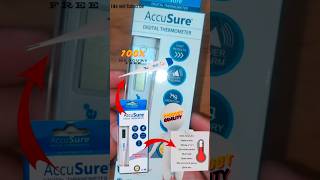 🤒🌡️AccuSure Digital Thermometer unboxing digitalthermometer thermometer howto testing checking [upl. by Annaiviv]