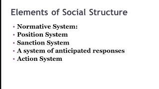 Elements and types of Social Structure [upl. by Adnertal269]