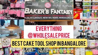 Wholesale Baking tools shop in Bangalore  Cake tools shop Bangalore  Bakers Fantasy New Bel Road [upl. by Eriam]