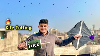 Kite Cutting With Trick  Best Manjha  Kite Flying  Kite [upl. by Norrabal]