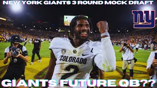 New York Giants way to early 3 round mock draft NFL Draft 2025 Giants Future QB [upl. by Joselyn291]