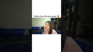 Rabia boyfriend prank 😱trending sistrology shorts [upl. by Culhert]