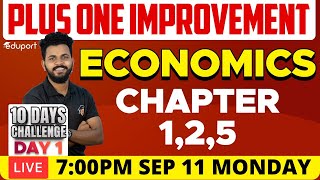 Plus One Improvement Exam  Economics  Chapters 12 amp 5  Eduport Commerce [upl. by Smalley]