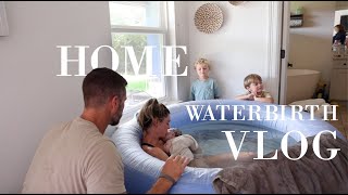 Natural Home Birth Vlog  Peaceful Water Birth Labor amp Delivery of baby Poppy Love [upl. by Idonah]