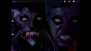 How I put my face on the werecat from michael jackson’s thriller [upl. by Nongim]