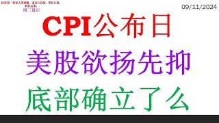 CPI公布日 美股欲扬先抑。底部确立了么 [upl. by Anayk326]