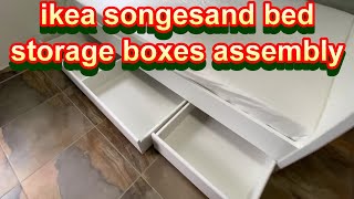 ikea songesand bed storage boxes assembly vor Askvoll 🛠 [upl. by Delos]