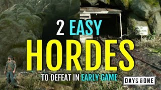 2 EASY HORDE LOCATIONS IN THE CASCADE REGION FOR THE EARLY GAME WHITE KING MINE HORDE  DAYS GONE [upl. by Tad]