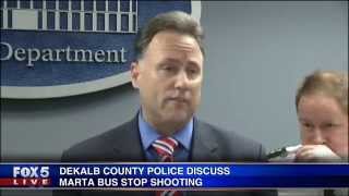 DeKalb Co Police discuss MARTA bus stop shooting suspect [upl. by Oskar308]