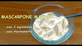 COMMENT FAIRE DU MASCARPONE MAISON avec seulement 2 ingrédients [upl. by Wenn933]