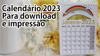 CALENDÁRIO 2023 PARA VOCÊ IMPRIMIR e montar [upl. by Sutherland983]