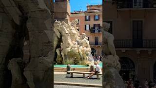 ‘STROLL THRU’ The Piazza Navona Rome Italy piazzanavona fountain rome visitrome bernina [upl. by Matteo72]