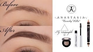 natural looking eyebrow tutorial using Anastasia Beverly Hills products [upl. by Olen472]