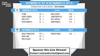 Outwood CC 1st XI v Marden CC 1st XI [upl. by Hobie]