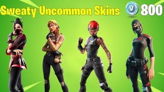 Most TRYHARD Uncommon Skins in Fortnite Sweaty Fortnite Skins UPDATED Oct2020 [upl. by Sumetra]