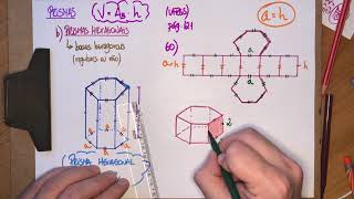 Geometria Espacial 4  Prisma Hexagonal Regular [upl. by Anelrahs54]