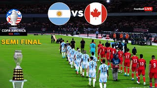 Argentina Vs Canada  Semi Final Copa America 2024  Full Match All Goals  Realistic PES Gameplay [upl. by Rodnas836]