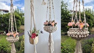 DIY Macrame Plant Hanger Berry Knot Pattern  Amazing Decoration for Home and Garden [upl. by Immac]