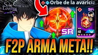 N°1 MEJOR ARMA DE FUEGO ES SR 📈 ORBE AVARICIA TOP TIER META SUNG JINWOO 🙂  Solo Leveling Arise [upl. by Jauch]