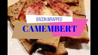 Bacon wrapped camembert with Garlic toast  wwwfunkyfoodiescom [upl. by Eceerehs]