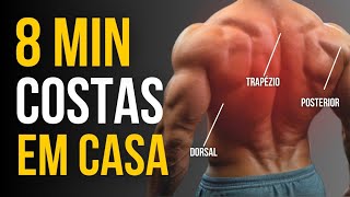 🔥 TREINO COMPLETO E INTENSO PARA COSTAS EM CASA 8 MINUTOS [upl. by Gower]