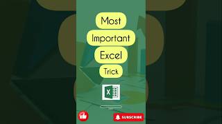 Most important excel trick excel exceldataanalytics microsoftoffice excelyourself [upl. by Ariuqahs]