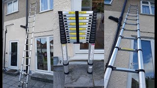 Unboxing and review of a Finether 5M Aluminium TelescopicTelescoping Loft Extension Ladder [upl. by Dorfman]