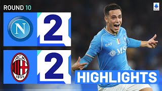 NAPOLIMILAN 22  HIGHLIGHTS  The sides split the points in fourgoal thriller  Serie A 202324 [upl. by Crosse]