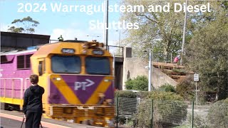 2024 Warragul steam shuttles with N456 and A2 986 15 September [upl. by Serdna218]