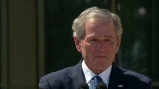 Presidential library leaves Bush tearyeyed [upl. by Ramat]